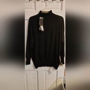 Pier Antonio Gaspari Classic Black Turtleneck Sweater